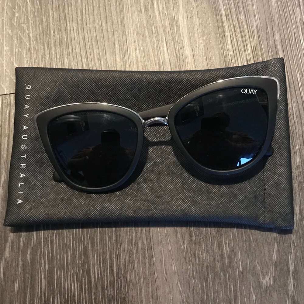Quay Black Cat Eye Sunglasses
